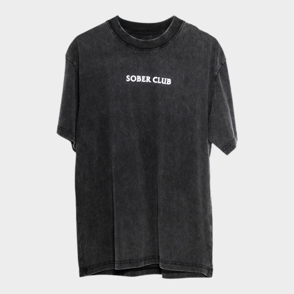 Anti Social Sober Tee-Vintage Black