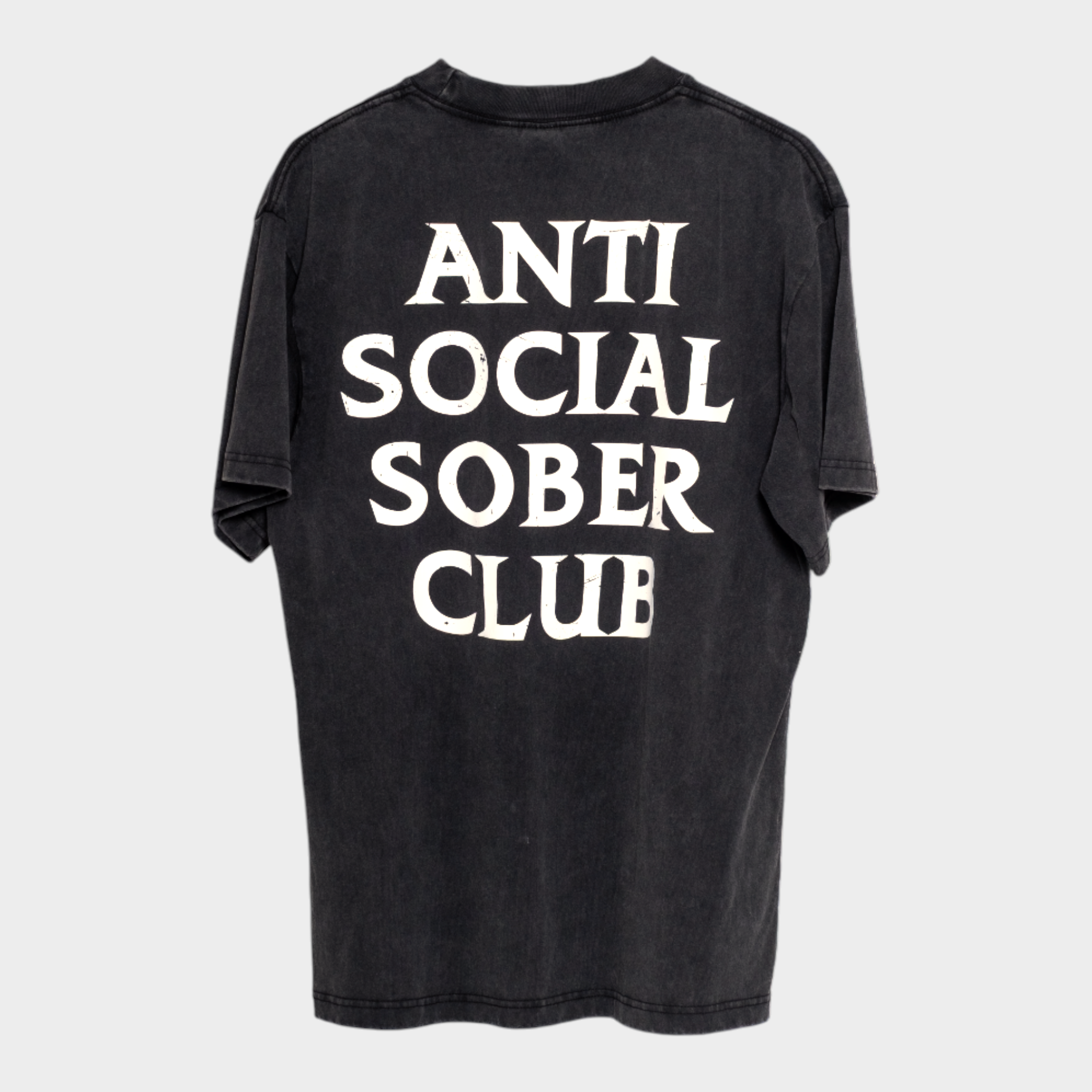 Anti Social Sober Tee-Vintage Black