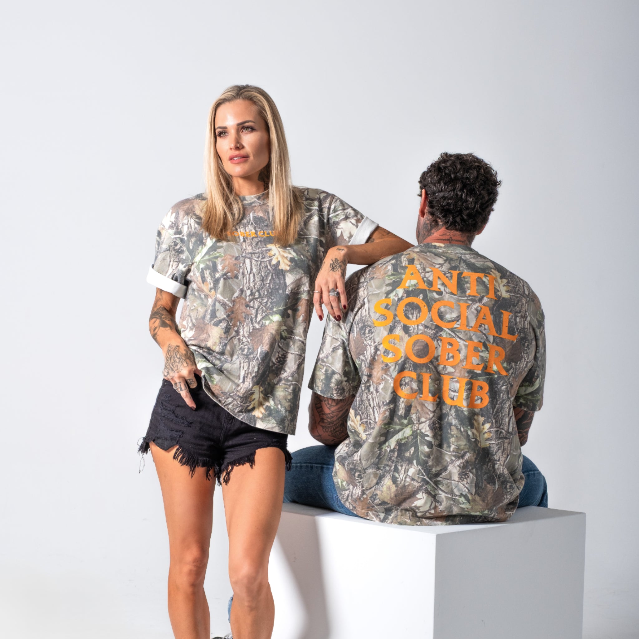 Anti Social Sober Club-Green Camo